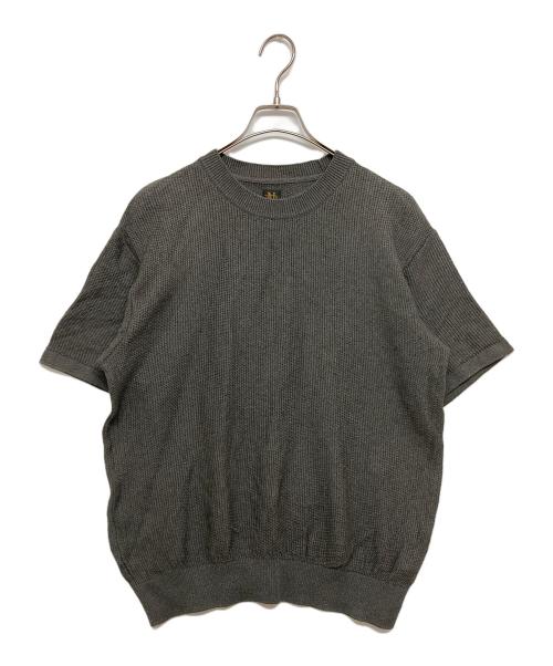 BATONER（バトナ―）BATONER (バトナ―) SUMMER KNIT CREW NECK S/S グレー サイズ:SIZE2の古着・服飾アイテム