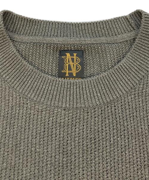 BATONER（バトナ―）BATONER (バトナ―) SUMMER KNIT CREW NECK S/S グレー サイズ:SIZE2の古着・服飾アイテム
