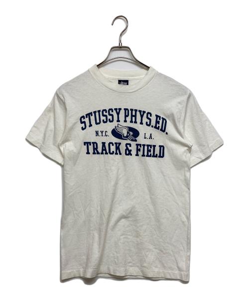 stussy（ステューシー）stussy (ステューシー) プリントTシャツ ホワイト サイズ:SIZE Sの古着・服飾アイテム