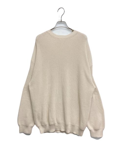 Graphpaper（グラフペーパー）Graphpaper (グラフペーパー) Suvin Loose Rib Crew Neck Knit ベージュ サイズ:SIZE1の古着・服飾アイテム