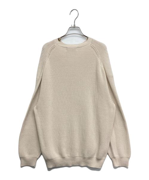 Graphpaper（グラフペーパー）Graphpaper (グラフペーパー) Suvin Loose Rib Crew Neck Knit ベージュ サイズ:SIZE1の古着・服飾アイテム