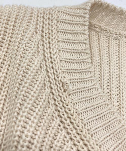 Graphpaper（グラフペーパー）Graphpaper (グラフペーパー) Suvin Loose Rib Crew Neck Knit ベージュ サイズ:SIZE1の古着・服飾アイテム