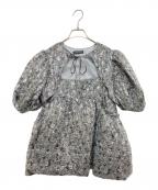 MAISON SPECIALメゾンスペシャル）の古着「フラワージャガードレイヤードトップ」｜グレー