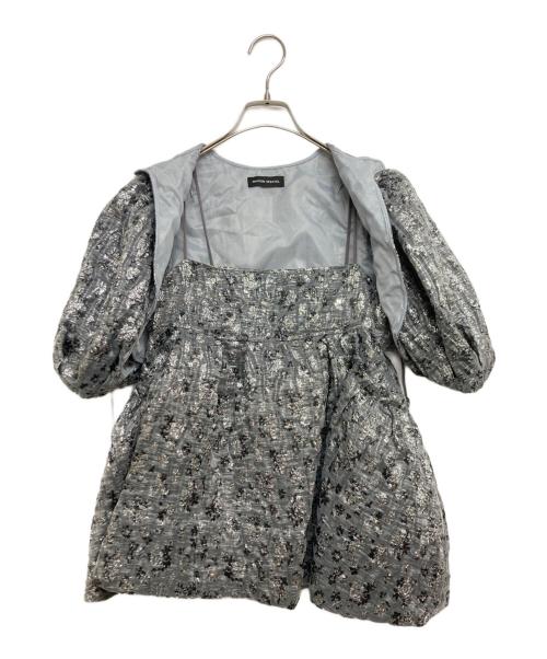MAISON SPECIAL（メゾンスペシャル）MAISON SPECIAL (メゾンスペシャル) フラワージャガードレイヤードトップ グレー サイズ:SIZE Freeの古着・服飾アイテム