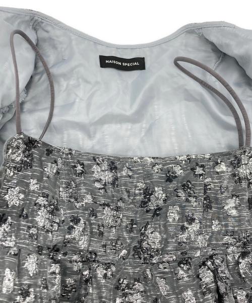 MAISON SPECIAL（メゾンスペシャル）MAISON SPECIAL (メゾンスペシャル) フラワージャガードレイヤードトップ グレー サイズ:SIZE Freeの古着・服飾アイテム