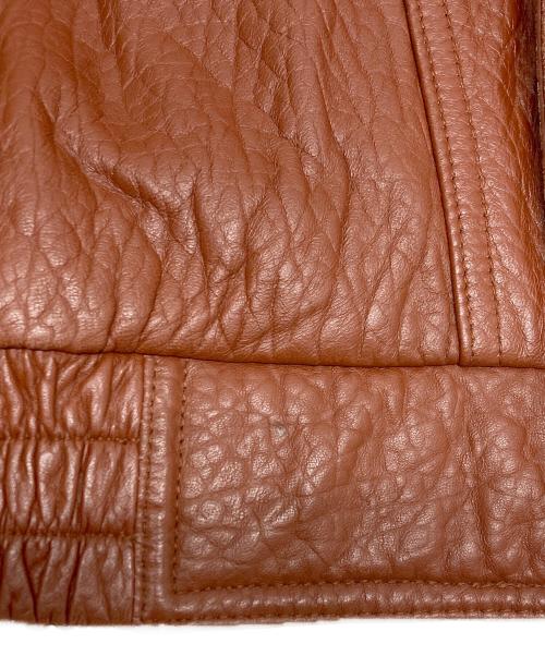 GIANNI VALENTINO（ジャンニバレンチノ）GIANNI VALENTINO (ジャンニバレンチノ) レザージャケット ブラウン サイズ:SIZE Lの古着・服飾アイテム