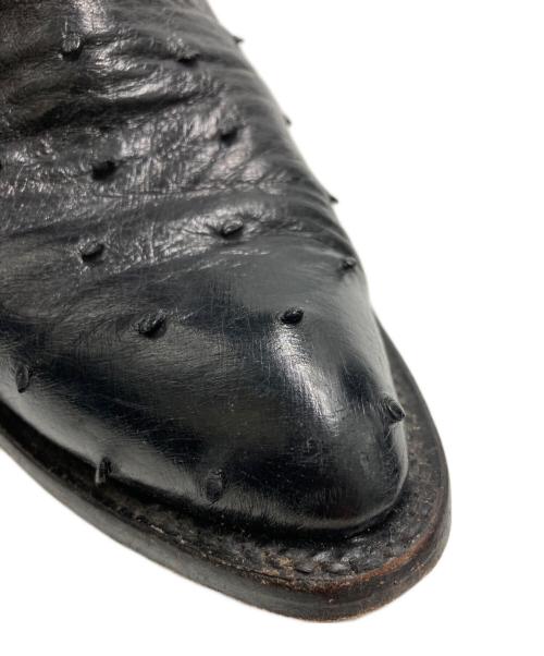 LUCCHESE（ルケーシー）LUCCHESE (ルケーシー) オーストリッチウェスタンブーツ ブラック サイズ:SIZE 6．5の古着・服飾アイテム