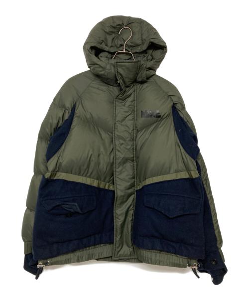 NIKE（ナイキ）NIKE (ナイキ) sacai (サカイ) ダウンジャケット カーキ サイズ:SIZE Mの古着・服飾アイテム