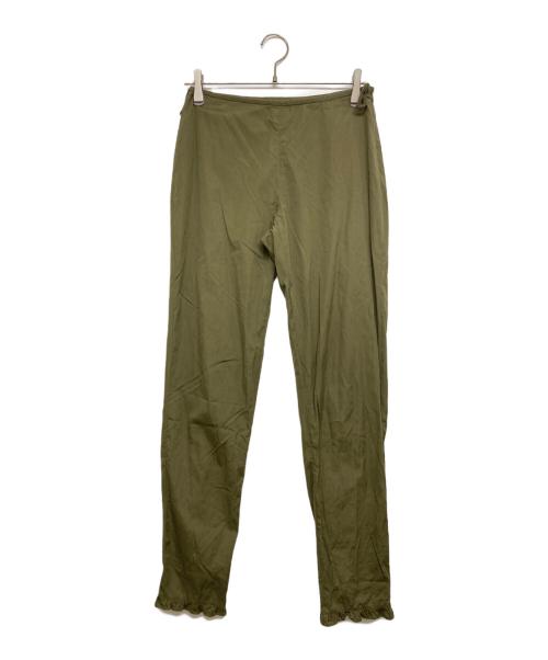 MIU MIU（ミュウミュウ）MIU MIU (ミュウミュウ) ベルクロ デニム パンツ カーキ サイズ:SIZE 42の古着・服飾アイテム