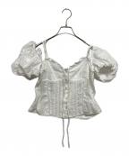 MAISON SPECIALメゾンスペシャル）の古着「2way Cotton Puff Sleeve Bustier」｜ホワイト