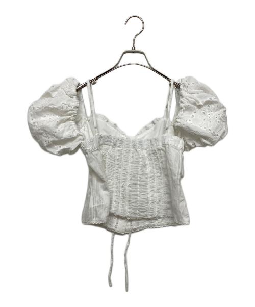 MAISON SPECIAL（メゾンスペシャル）MAISON SPECIAL (メゾンスペシャル) 2way Cotton Puff Sleeve Bustier ホワイト サイズ:SIZE Freeの古着・服飾アイテム