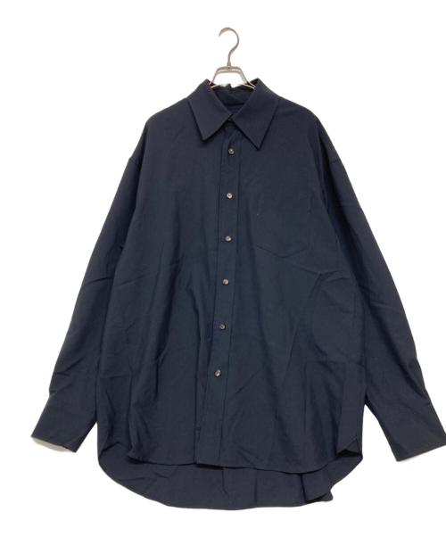 MARNI（マルニ）MARNI (マルニ) ウールオーバーサイズシャツ ネイビー サイズ:50の古着・服飾アイテム