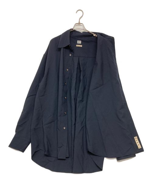 MARNI（マルニ）MARNI (マルニ) ウールオーバーサイズシャツ ネイビー サイズ:50の古着・服飾アイテム