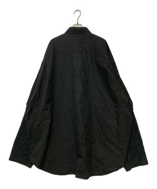 BALENCIAGA（バレンシアガ）BALENCIAGA (バレンシアガ) レイヤードオーバーサイズシャツ ブラック サイズ:SIZE Lの古着・服飾アイテム