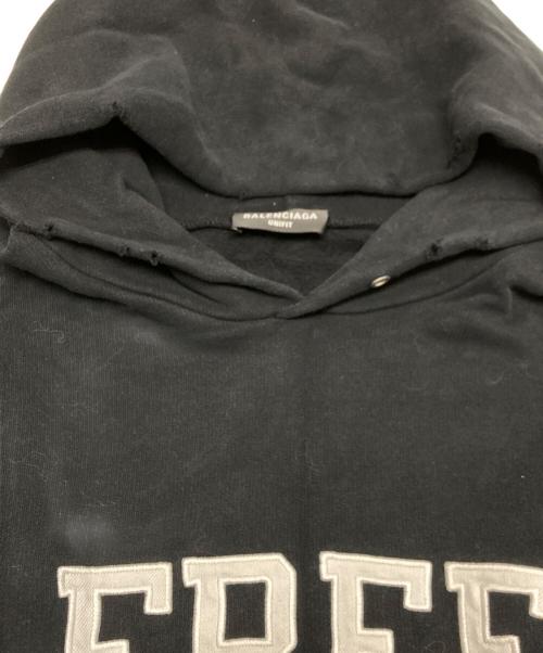 BALENCIAGA（バレンシアガ）BALENCIAGA (バレンシアガ) FREE NO RIB HOODIE ブラック サイズ:SIZE Sの古着・服飾アイテム