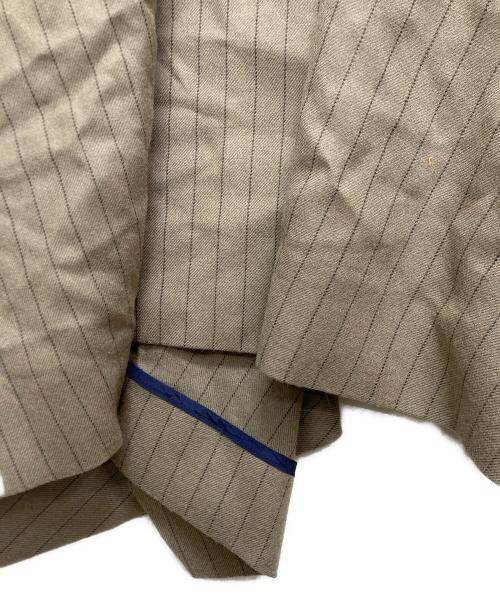 sacai（サカイ）sacai (サカイ) Wool Knit × Chalk Stripe ドレス ブラウン×ネイビー サイズ:SIZE 2の古着・服飾アイテム