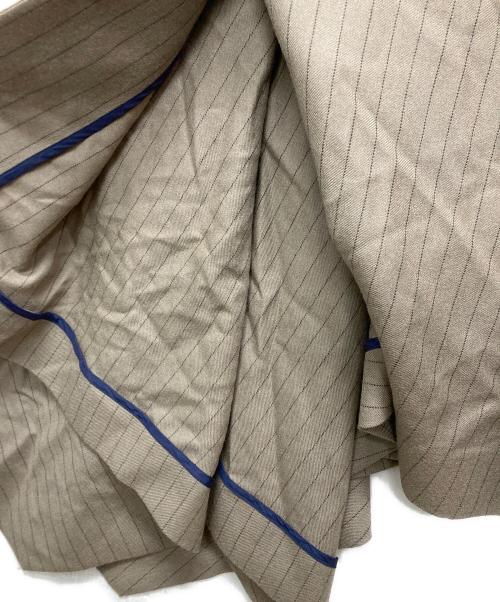 sacai（サカイ）sacai (サカイ) Wool Knit × Chalk Stripe ドレス ブラウン×ネイビー サイズ:SIZE 2の古着・服飾アイテム