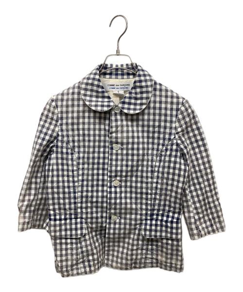 COMME des GARCONS COMME des GARCONS（コムデギャルソン コムデギャルソン）COMME des GARCONS COMME des GARCONS (コムデギャルソン コムデギャルソン) 製品染ギンガムチェックジャケット グレー×ネイビー サイズ:SIZE Sの古着・服飾アイテム