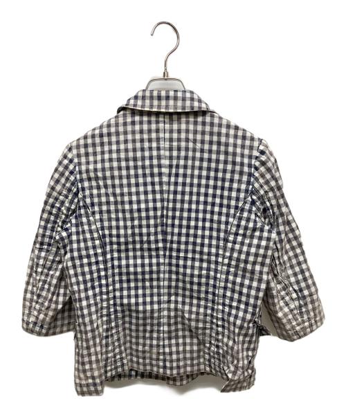 COMME des GARCONS COMME des GARCONS（コムデギャルソン コムデギャルソン）COMME des GARCONS COMME des GARCONS (コムデギャルソン コムデギャルソン) 製品染ギンガムチェックジャケット グレー×ネイビー サイズ:SIZE Sの古着・服飾アイテム