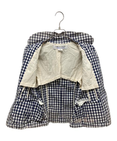 COMME des GARCONS COMME des GARCONS（コムデギャルソン コムデギャルソン）COMME des GARCONS COMME des GARCONS (コムデギャルソン コムデギャルソン) 製品染ギンガムチェックジャケット グレー×ネイビー サイズ:SIZE Sの古着・服飾アイテム
