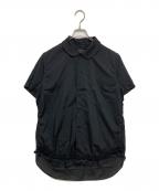 BLACK COMME des GARCONSブラックコムデギャルソン）の古着「丸襟 半袖シャツ」｜ブラック