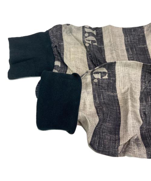 JOHN GALLIANO（ジョンガリアーノ）JOHN GALLIANO (ジョンガリアーノ) ボーダー ジップパーカー グレー サイズ:Mの古着・服飾アイテム