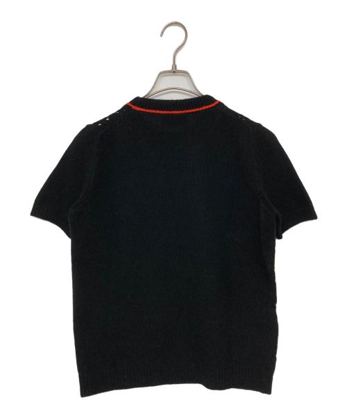 PRADA（プラダ）PRADA (プラダ) ウール カシミヤ ショートスリーブニット ブラック サイズ:SIZE38の古着・服飾アイテム