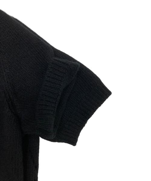PRADA（プラダ）PRADA (プラダ) ウール カシミヤ ショートスリーブニット ブラック サイズ:SIZE38の古着・服飾アイテム