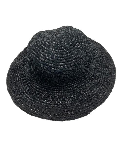 seven by seven（セブンバイセブン）SEVEN BY SEVEN (セブンバイセブン) BRAIDED LEATHER HAT -Goat leather-/ハット ブラックの古着・服飾アイテム