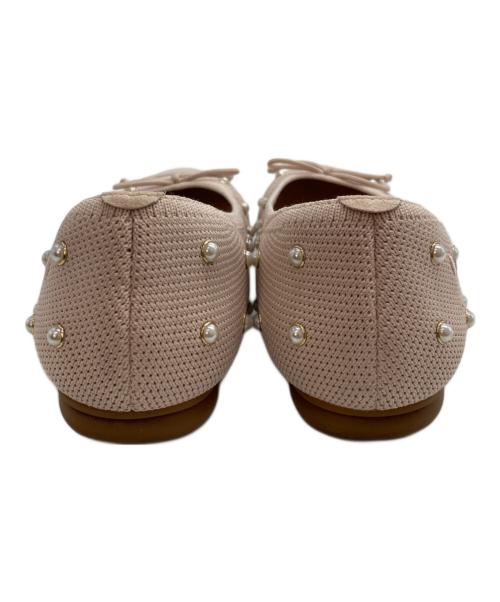 VIVAIA（ビバイア）VIVAIA (ビバイア) パール装飾ニットリボンパンプス ピンク サイズ:37の古着・服飾アイテム