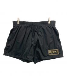 FENDI×VERSACE（フェンディ×ヴェルサーチェ）の古着「Fendace Logo Mid-Length Swim Shorts」｜ブラック