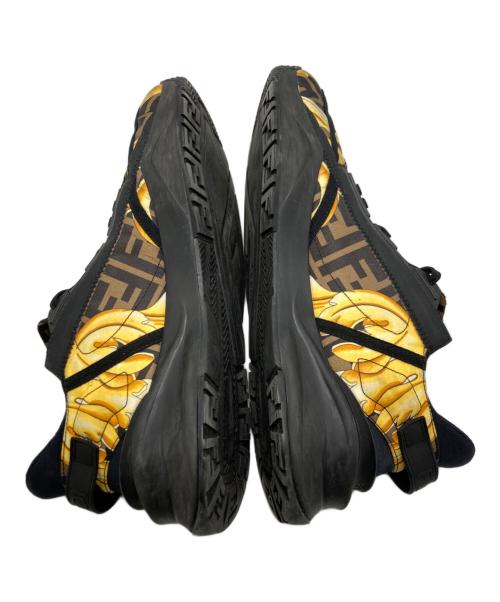 VERSACE（ヴェルサーチェ）VERSACE (ヴェルサーチェ) FENDI (フェンディ) フェンダーチェ ロートップスニーカー ブラック サイズ:SIZE9の古着・服飾アイテム