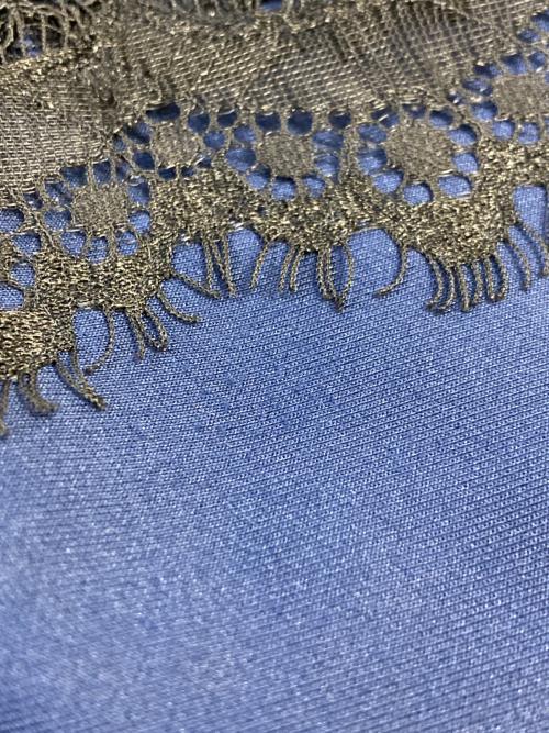 TADASHI SHOJI（タダシ ショージ）TADASHI SHOJI (タダシ ショージ) レース ミディアム タイトドレス ネイビー サイズ:SIZE0の古着・服飾アイテム