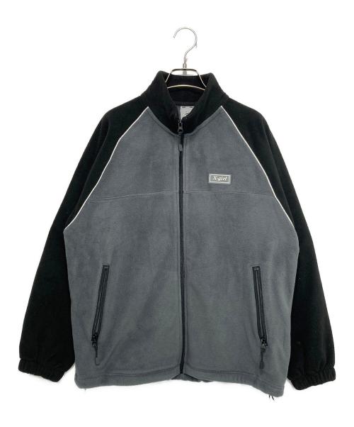 X-GIRL（エックスガール）X-GIRL (エックスガール) RAGLAN FLEECE JACKET ブラック×グレー サイズ:Ｓの古着・服飾アイテム