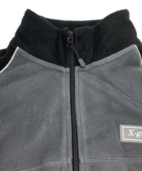 X-GIRL（エックスガール）X-GIRL (エックスガール) RAGLAN FLEECE JACKET ブラック×グレー サイズ:Ｓの古着・服飾アイテム