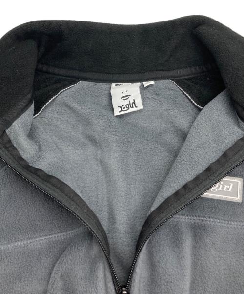 X-GIRL（エックスガール）X-GIRL (エックスガール) RAGLAN FLEECE JACKET ブラック×グレー サイズ:Ｓの古着・服飾アイテム