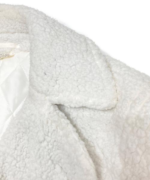 COMME des GARCONS HOMME PLUS（コムデギャルソンオムプリュス）COMME des GARCONS HOMME PLUS (コムデギャルソンオムプリュス) 捻じれボアコート ホワイト サイズ:SIZE XSの古着・服飾アイテム