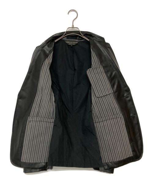 COMME des GARCONS HOMME PLUS（コムデギャルソンオムプリュス）COMME des GARCONS HOMME PLUS (コムデギャルソンオムプリュス) フェイクレザージャケット ブラック サイズ:SIZE Sの古着・服飾アイテム