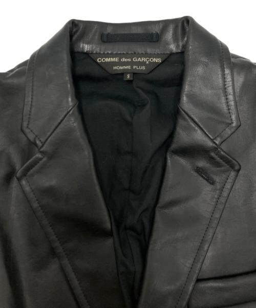 COMME des GARCONS HOMME PLUS（コムデギャルソンオムプリュス）COMME des GARCONS HOMME PLUS (コムデギャルソンオムプリュス) フェイクレザージャケット ブラック サイズ:SIZE Sの古着・服飾アイテム
