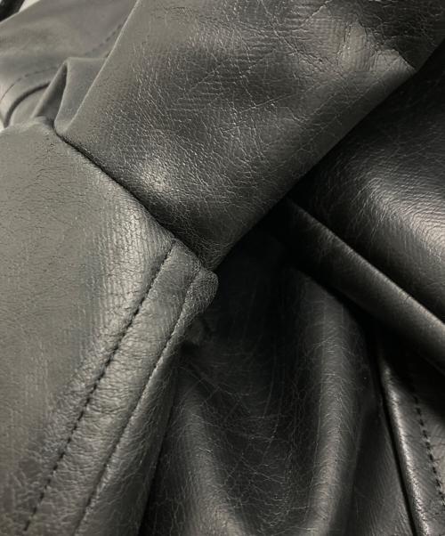 COMME des GARCONS HOMME PLUS（コムデギャルソンオムプリュス）COMME des GARCONS HOMME PLUS (コムデギャルソンオムプリュス) フェイクレザージャケット ブラック サイズ:SIZE Sの古着・服飾アイテム
