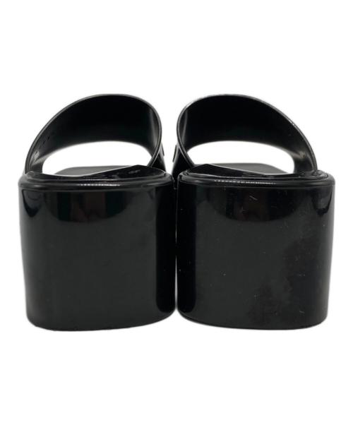 GUCCI（グッチ）GUCCI (グッチ) ラバー スライド チャンキーヒール サンダル ブラック サイズ:SIZE37の古着・服飾アイテム