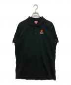 KENZOケンゾー）の古着「BOKE FLOWER CREST POLO SHIRT」｜ブラック