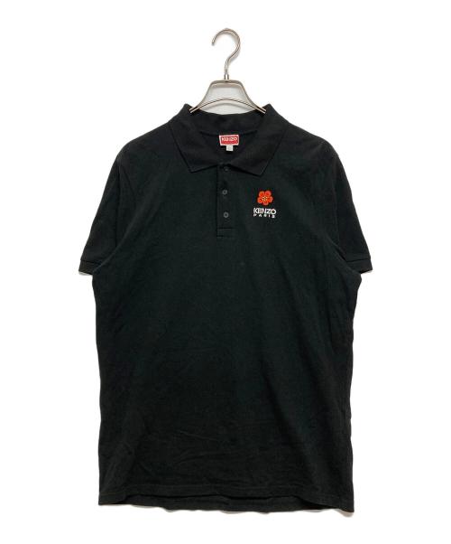 KENZO（ケンゾー）KENZO (ケンゾー) BOKE FLOWER CREST POLO SHIRT ブラック サイズ:SIZE Lの古着・服飾アイテム