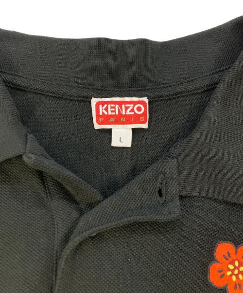 KENZO（ケンゾー）KENZO (ケンゾー) BOKE FLOWER CREST POLO SHIRT ブラック サイズ:SIZE Lの古着・服飾アイテム
