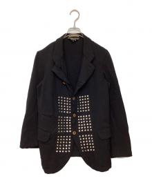 COMME des GARCONS HOMME PLUS（コムデギャルソンオムプリュス）の古着「縮絨マルチスタッズテーラードジャケット」｜ブラック