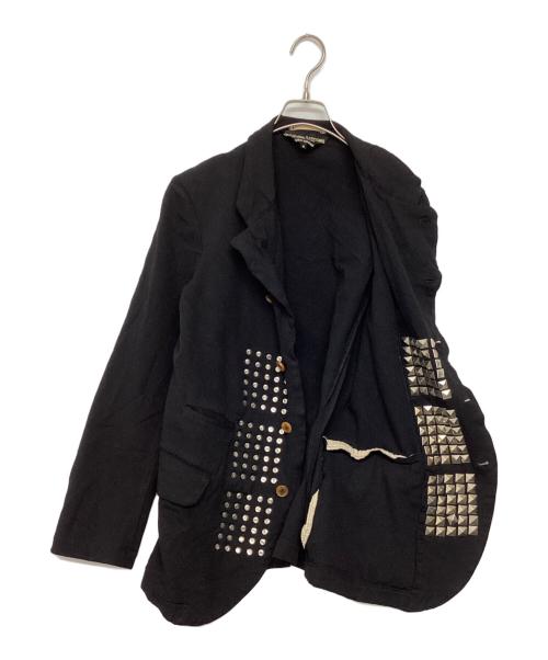 COMME des GARCONS HOMME PLUS（コムデギャルソンオムプリュス）COMME des GARCONS HOMME PLUS (コムデギャルソンオムプリュス) 縮絨マルチスタッズテーラードジャケット ブラック サイズ:Sの古着・服飾アイテム