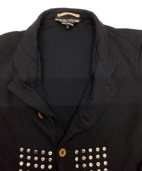 COMME des GARCONS HOMME PLUS（コムデギャルソンオムプリュス）COMME des GARCONS HOMME PLUS (コムデギャルソンオムプリュス) 縮絨マルチスタッズテーラードジャケット ブラック サイズ:Sの古着・服飾アイテム