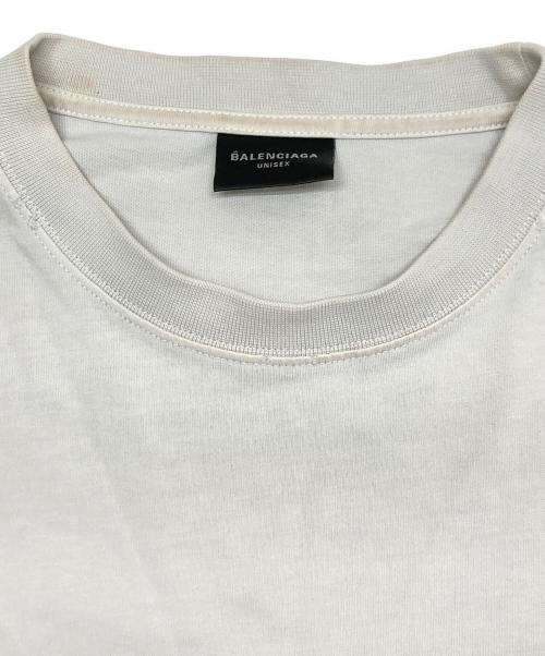 BALENCIAGA（バレンシアガ）BALENCIAGA (バレンシアガ) Caps Destroyed Flatground T-shirt ホワイト サイズ:SIZE Sの古着・服飾アイテム
