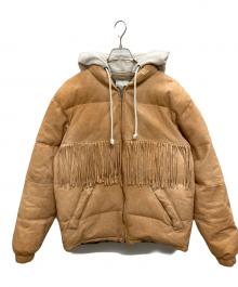 BOWWOW（バウワウ）の古着「FRINGE LEATHER DOWN JKT」｜ブラウン