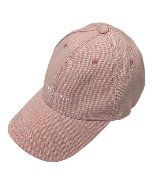 GIVENCHY（ジバンシィ）GIVENCHY (ジバンシィ) リネン混キャップ ピンクの古着・服飾アイテム